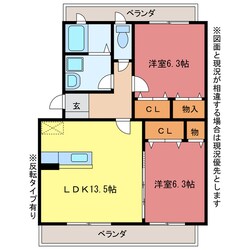 エスポワール美園の物件間取画像